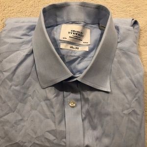 Blue Charles Tyrwhitt Slim Fit French Cuff 18/35in